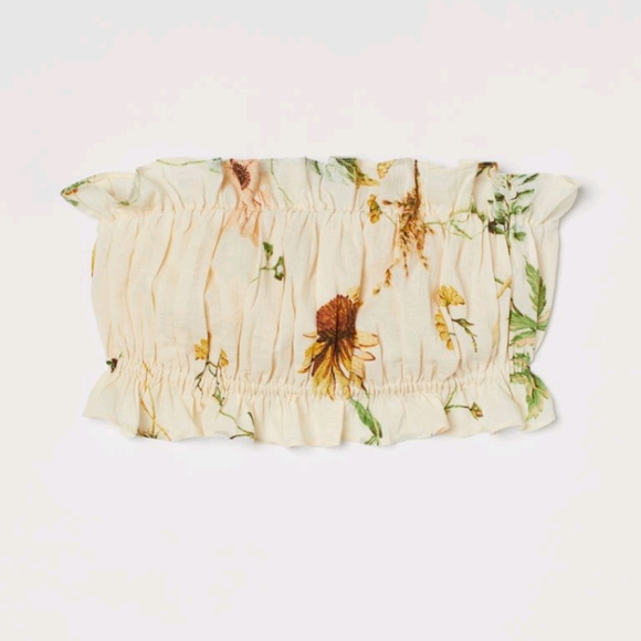 H&M Wildflower Floral Bandeau Tube Top - Picture 1 of 2
